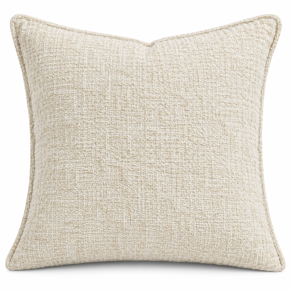 Textured Decorative Cushion – Oatmeal – 50 × 50 cm