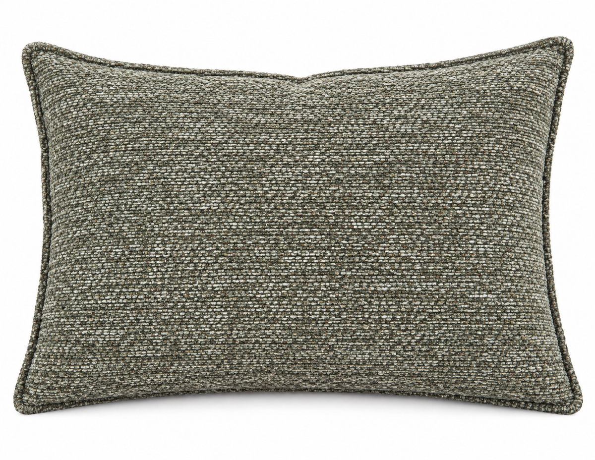 Textured Rectangular Decorative Cushion – Olive Green – 45 × 60 cm