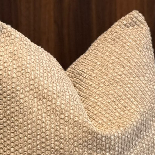 Waffle Textured Decorative Cushion – Oatmeal 50cm x 50cm