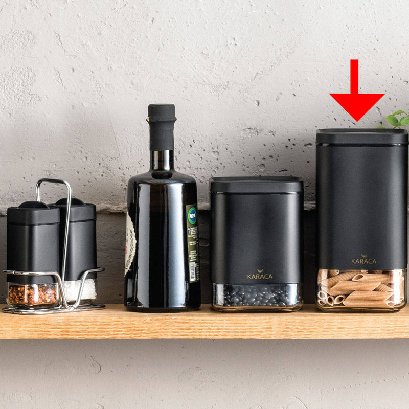 KARACA AVANGART BLACK&GOLD JAR MEDIUM KITCHEN ACCESSORIES