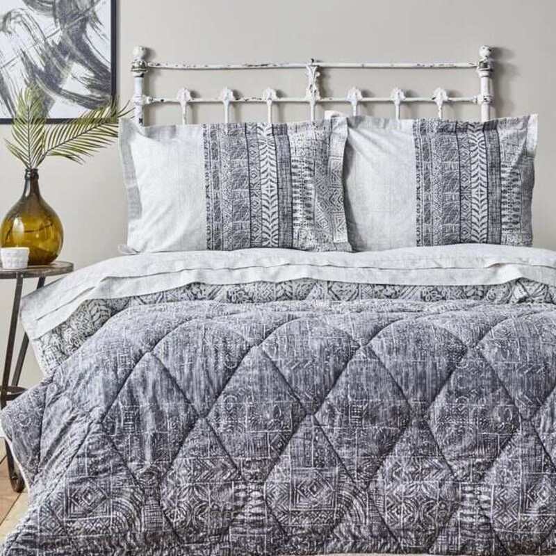 Karaca Home Marea Grey 100% Cotton Double Bedding Set
