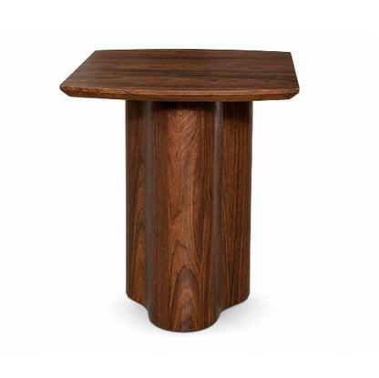 Noma Walnut Side Table – 45 × 45 × 55 cm