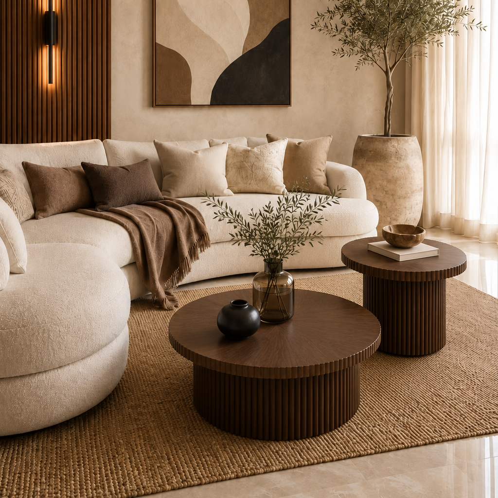 Orion Fluted Table Set-Estimated delivery:3-4 Weeks