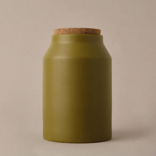 KARACA STONEWARE JAR WITH CORK LID-7768 800 ML