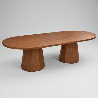 VELORA Oval Dining Table – Walnut