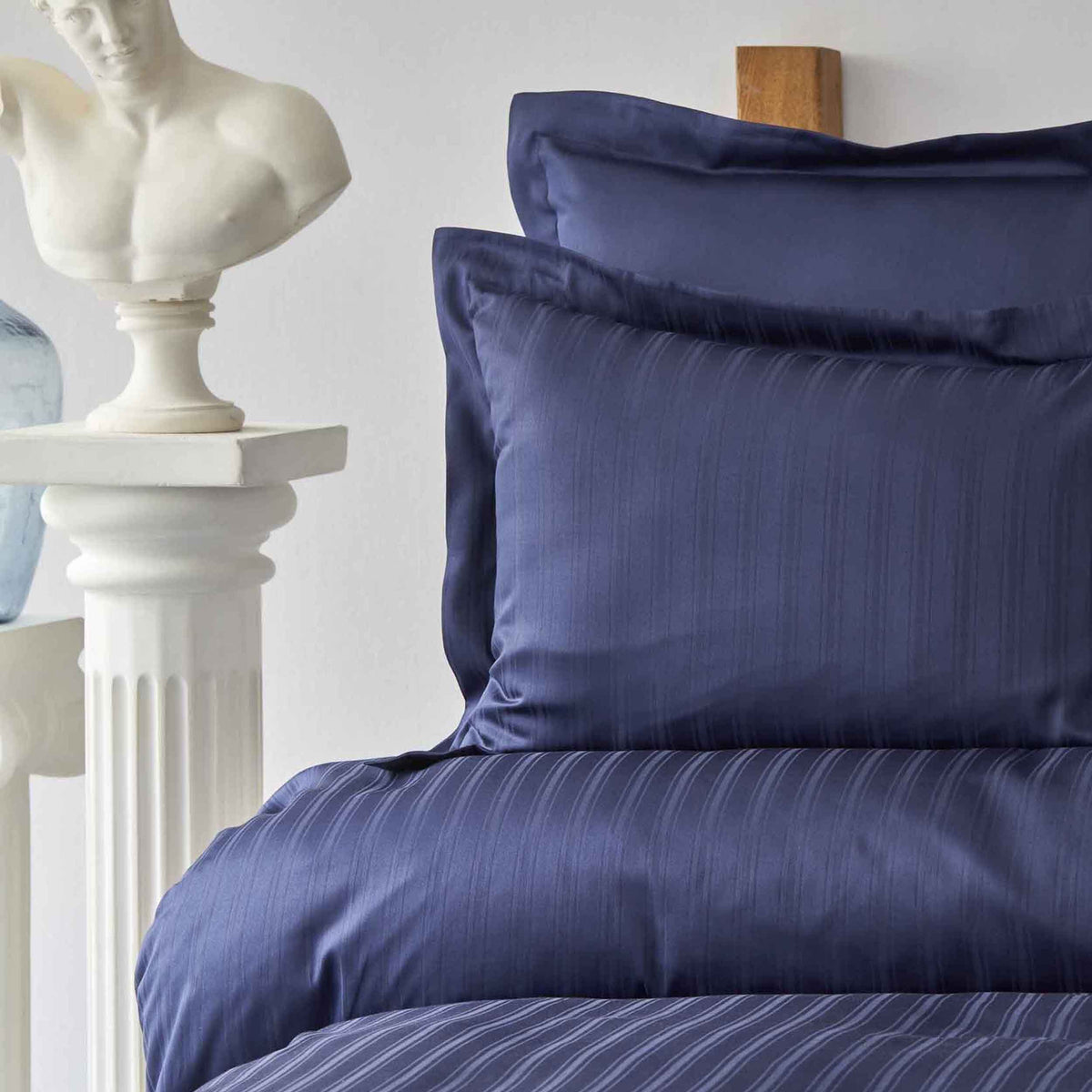 Karaca Home Charm Bold Navy Blue Cotton Satin Single Duvet Cover Set