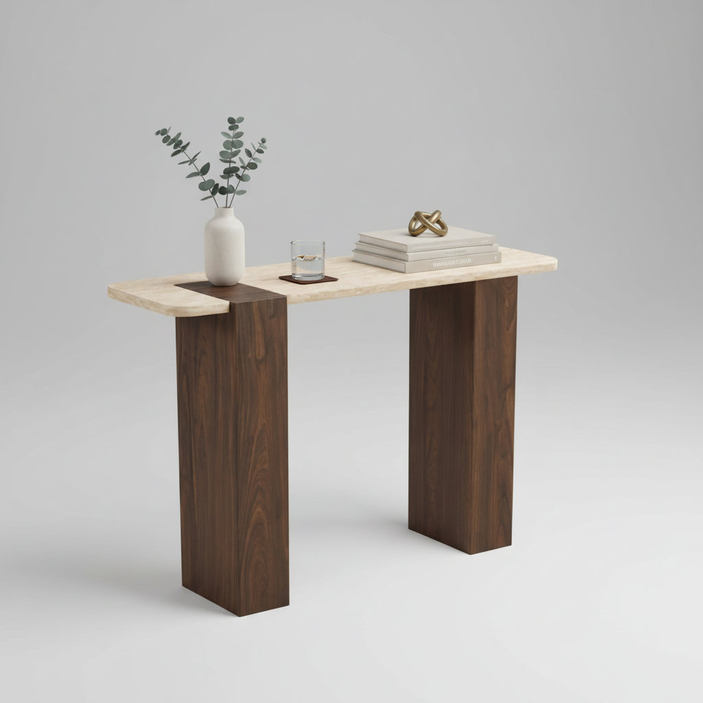 Siena Two-Tone Console Table – 120 × 40 × 80 cm