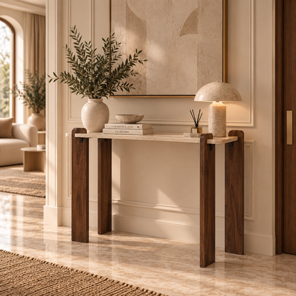 Avena Two-Tone Console Table – 140 × 40 × 80 cm