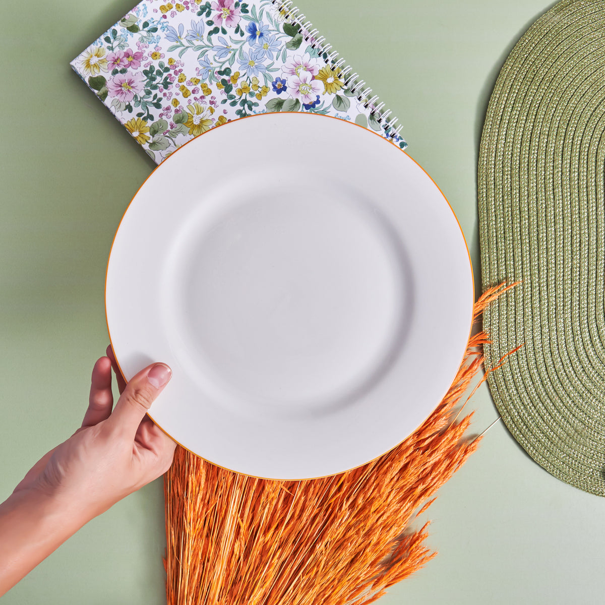 KARACA ELICA ORANGE SERVING PLATE