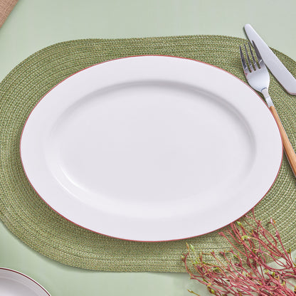 KARACA ELICA BROWN OVAL PLATE PLATE OVAL 12"