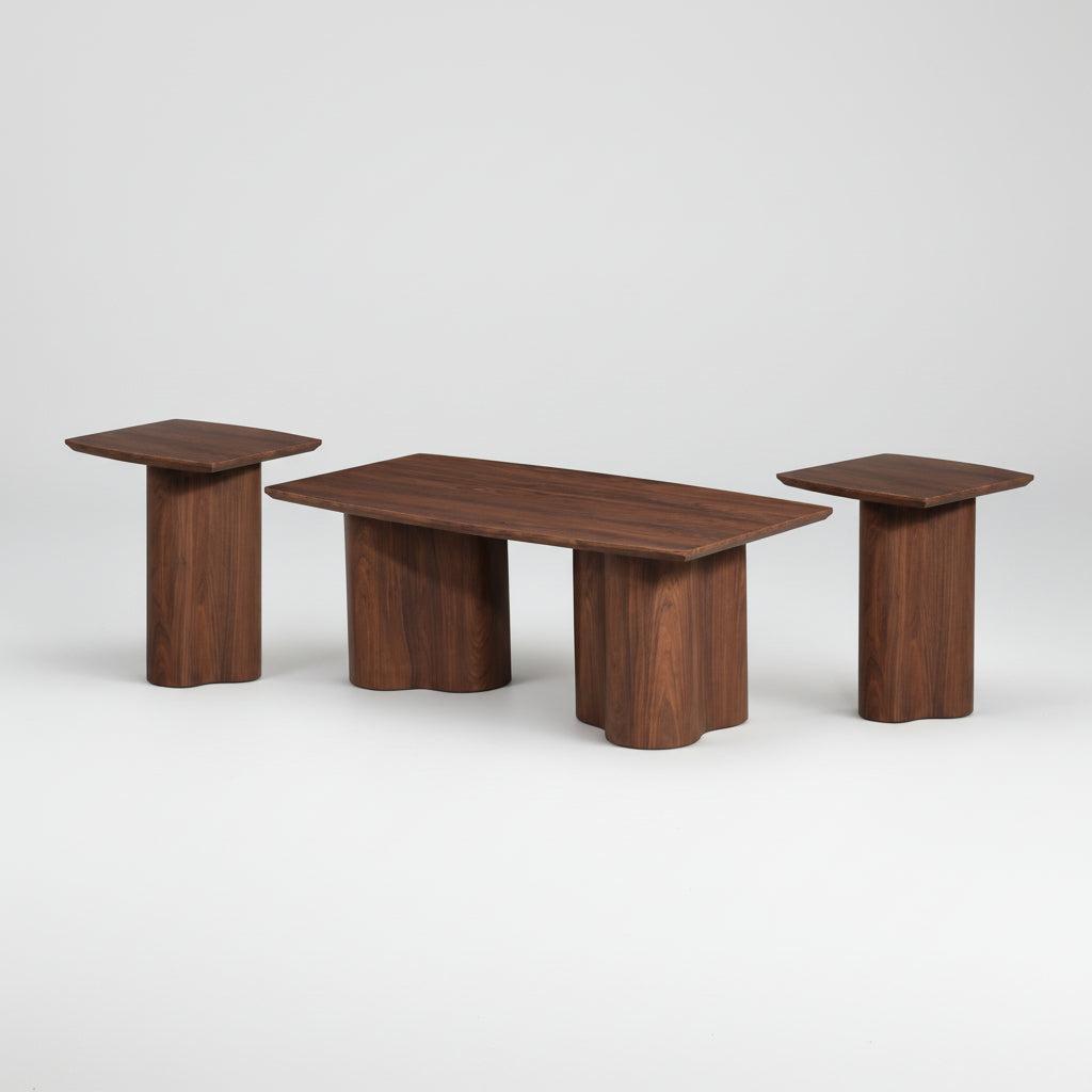 Noma Walnut Coffee & Side Table Set – 3 Pieces