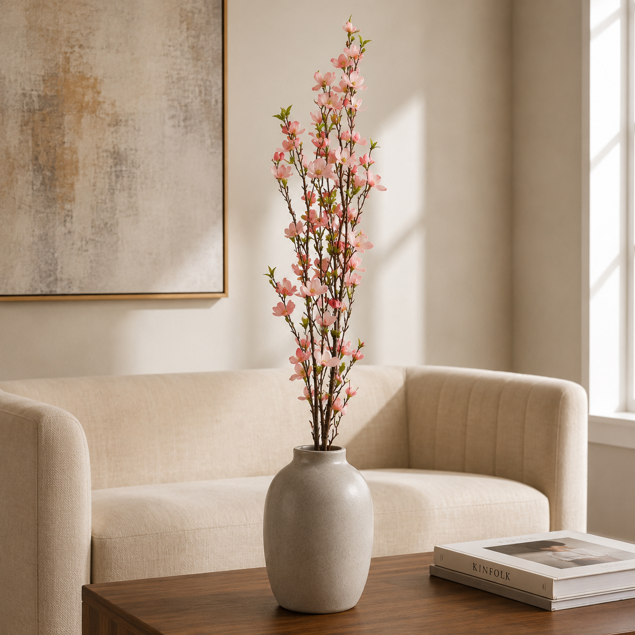 Soft Pink Blossom Decorative Branch