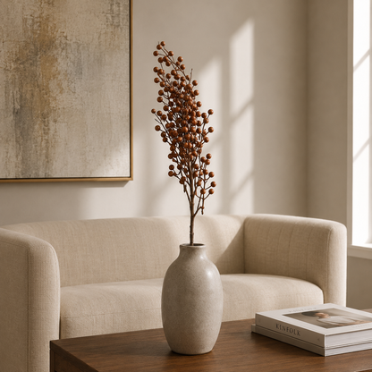 Brown Berry Decorative Branch