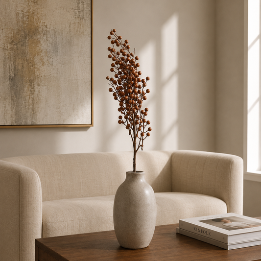 Brown Berry Decorative Branch