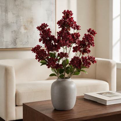 Burgundy Clematis Floral Branch