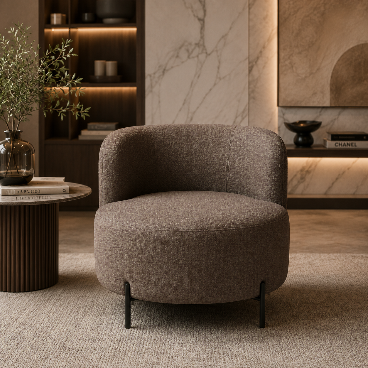 BJORN Lounge Chair – Dark Brown