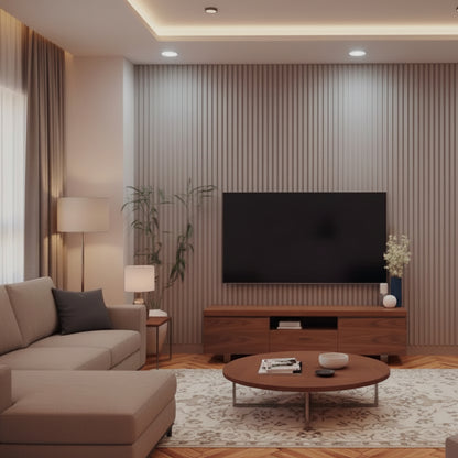 لوحة جدارية ثلاثية الأبعاد من PS بلون رمادي فاتح 122x21x3000