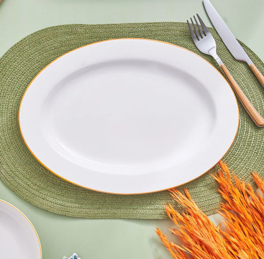 KARACA ELICA ORANGE OVAL PLATE PLATE OVAL 12"