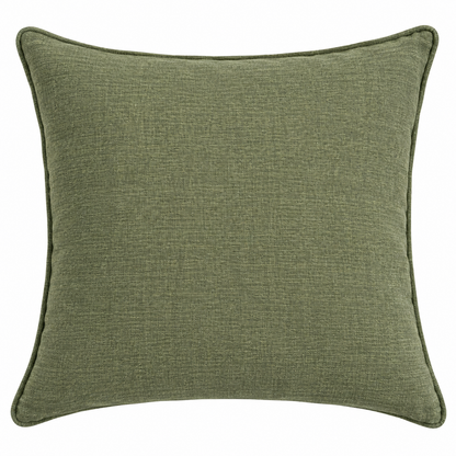 Textured Decorative Cushion – Olive Green – 50 × 50 cm