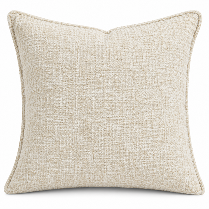 Textured Decorative Cushion – Oatmeal – 50 × 50 cm