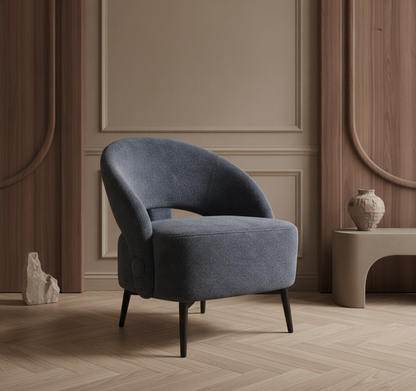 Modern Curved Accent Chair