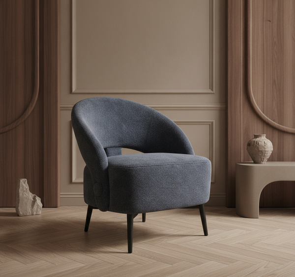 Modern Curved Accent Chair