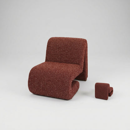 NOVA Rust Textured Fabric Accent Chair