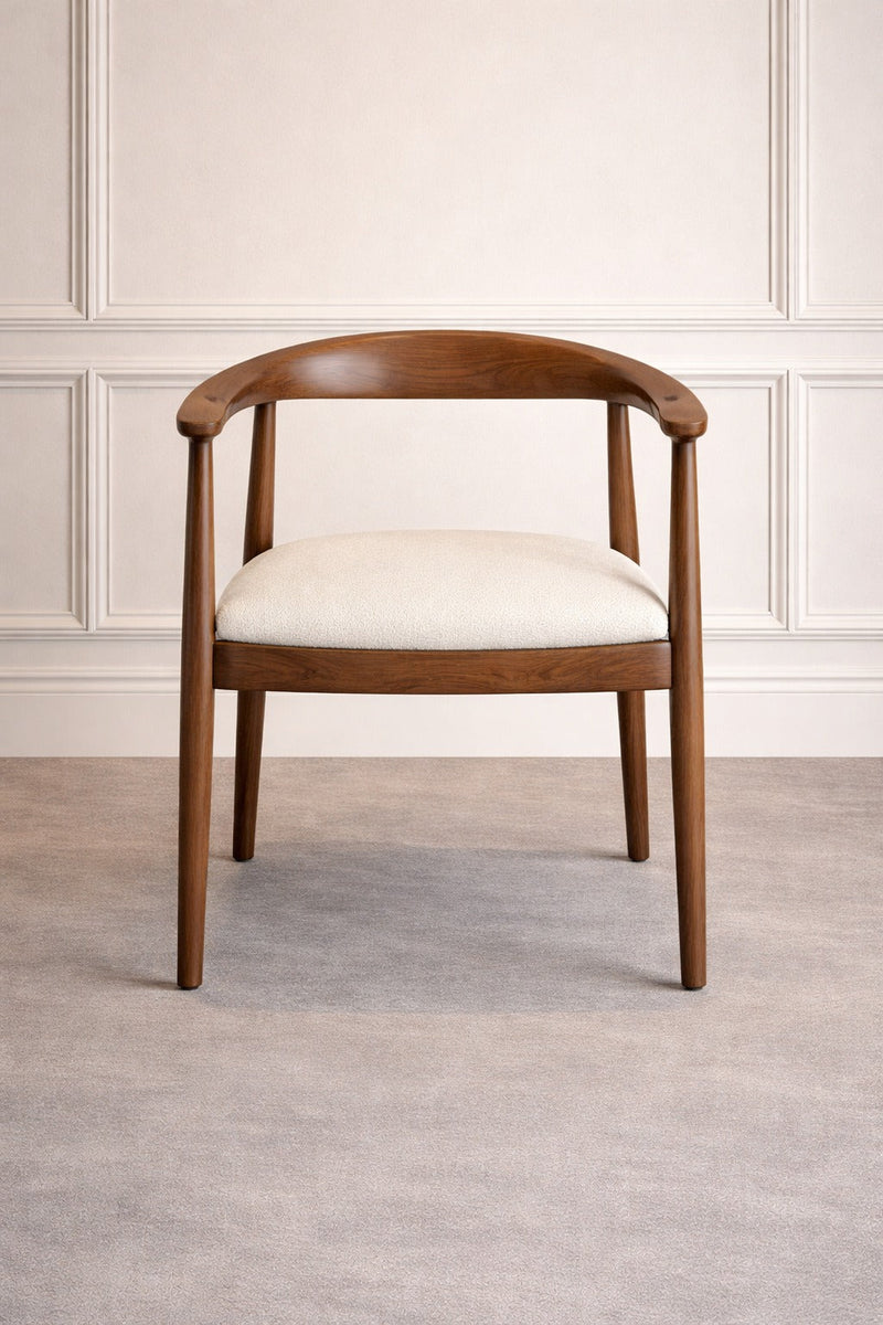 Barlow fabric dining chair with cushioned seat and back