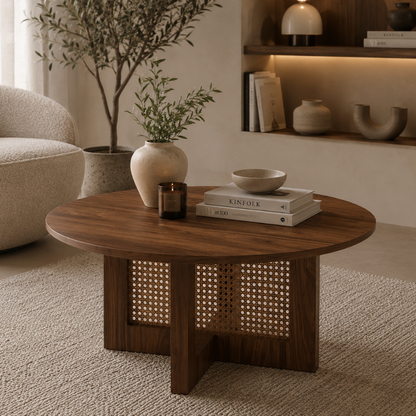 Riva Cane-Panel Coffee Table