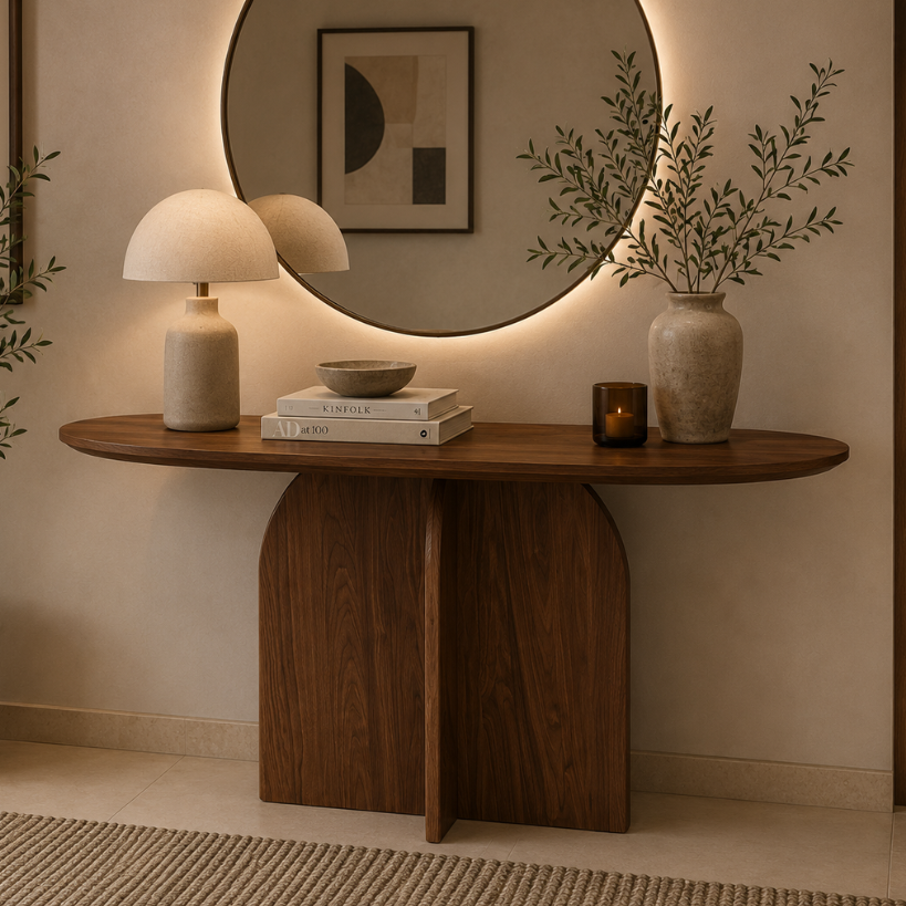 Zevra Sculptural Console Table