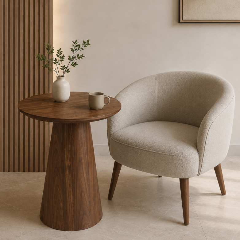 Erya Tapered Pedestal Side Table