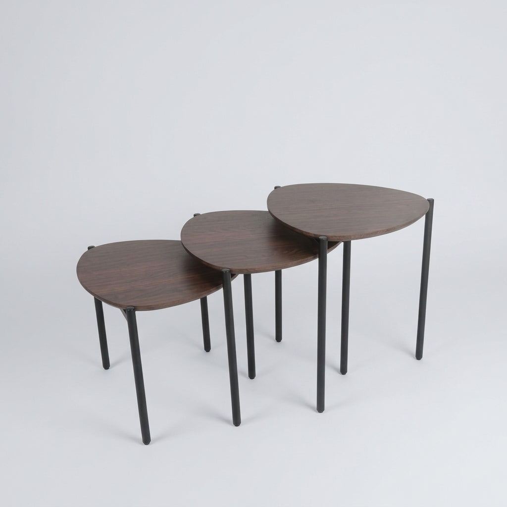 TERRA Dark Walnut Nesting Side Tables – Set of 3