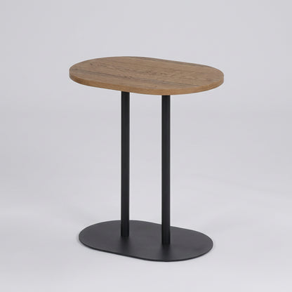 ELIO Walnut & Black Metal Side Table