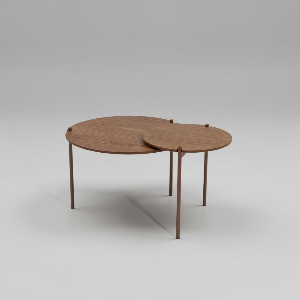 طاولة قهوة إندو 73×48×32.5 سم | معدن و MDF | تشكيلة الحياة العصرية