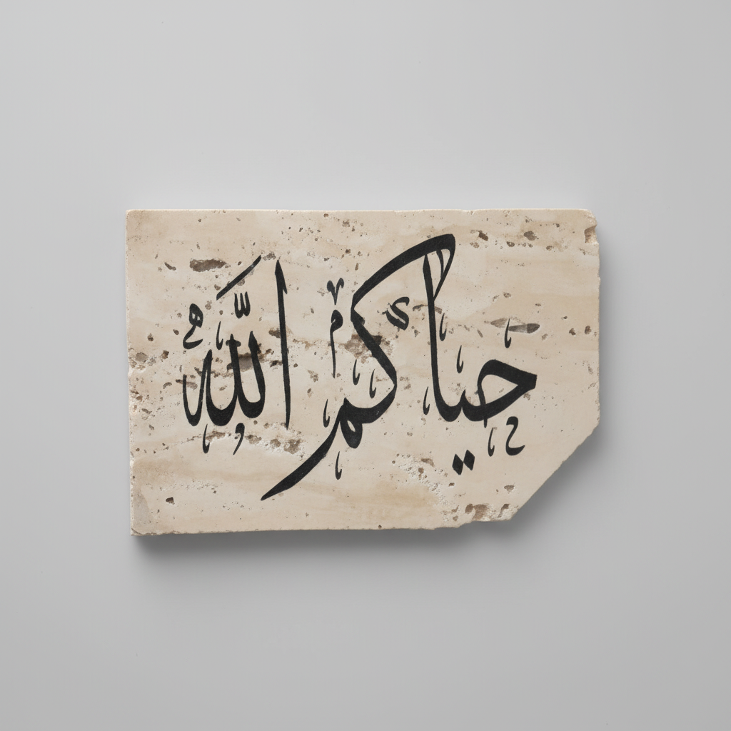 ستاند رخام حرفي - حياكم الله