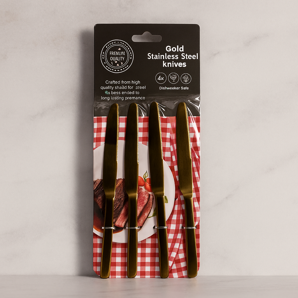 MSD-HOS-DINNER KNIFE GOLDEN-H041G-1