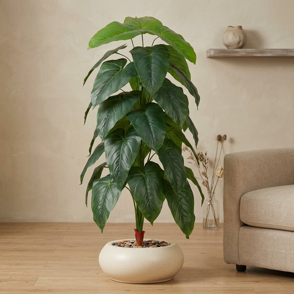 Fiddle Leaf Plant - Beige Pot - 145 cm