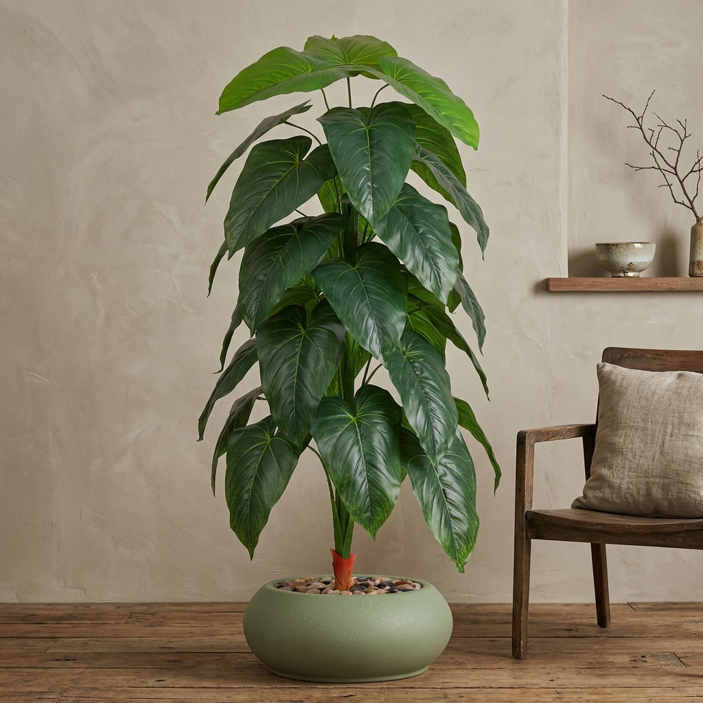 Fiddle Leaf Plant - Green Pot - 145 cm