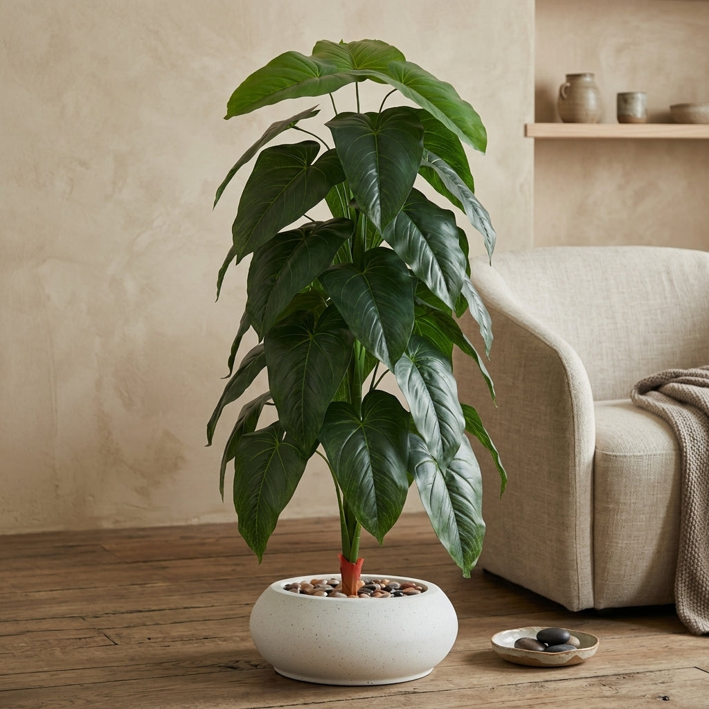 Fiddle Leaf Plant - White Pot - 145 cm
