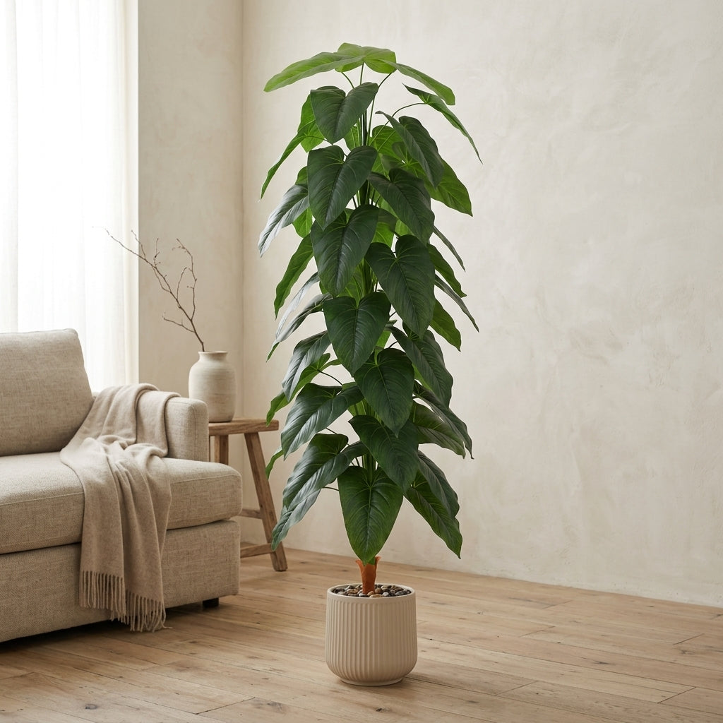 Fiddle Leaf Plant - Beige Pot - 180 cm