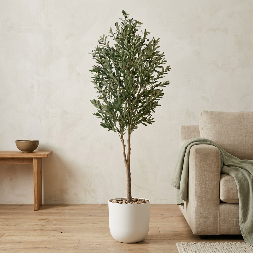 Olive Tree - White Pot - 210 cm