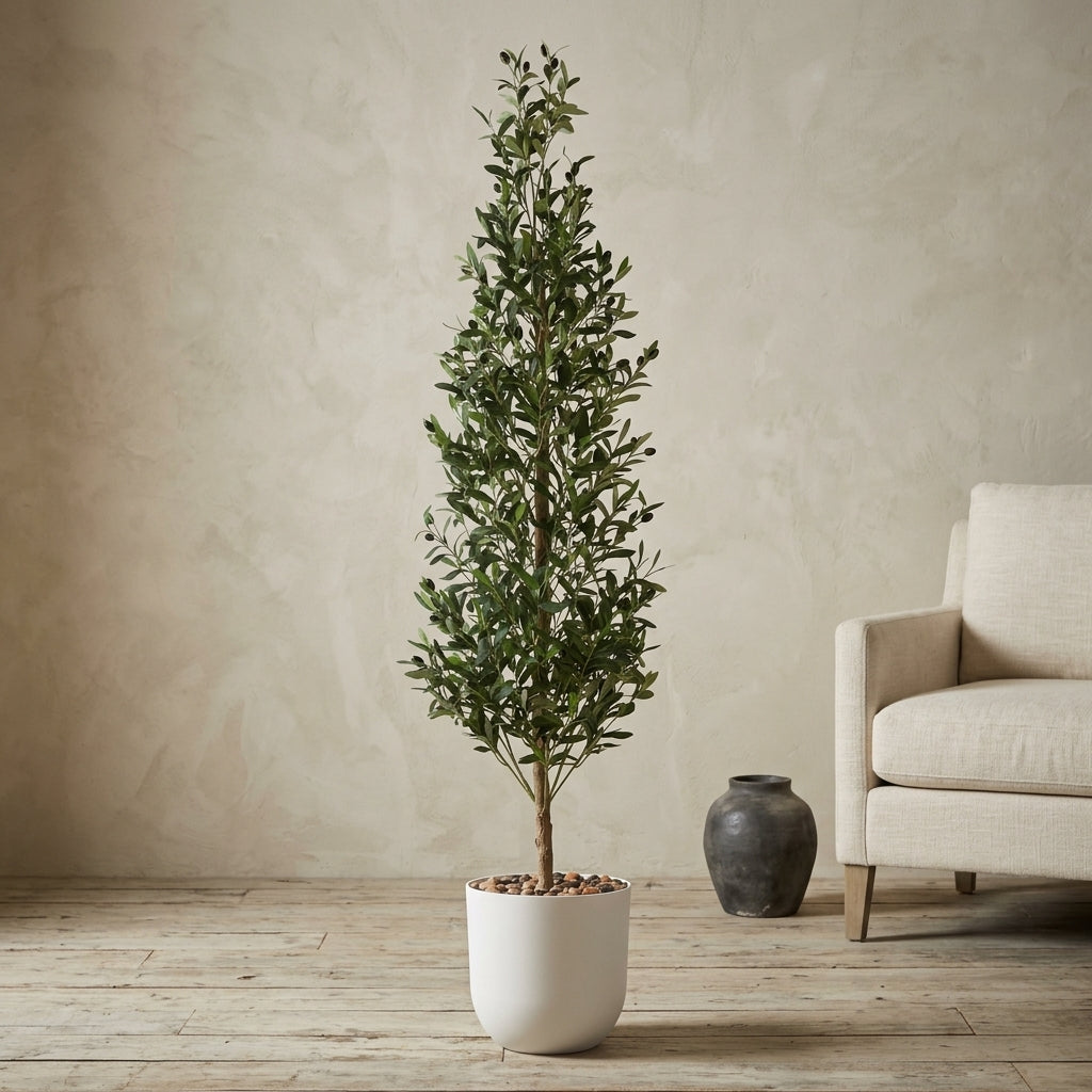 Olive Tree - White Pot - 180 cm