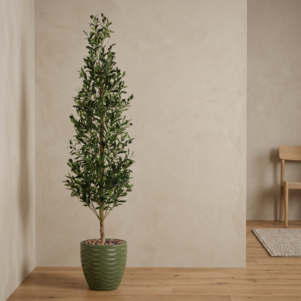 Olive Tree - Green Pot - 185 cm