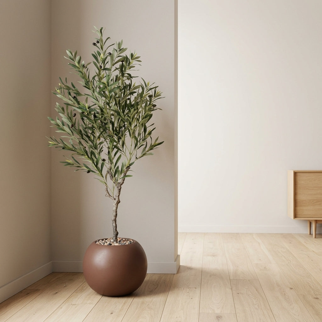Olive Tree - Brown Pot - 145 cm