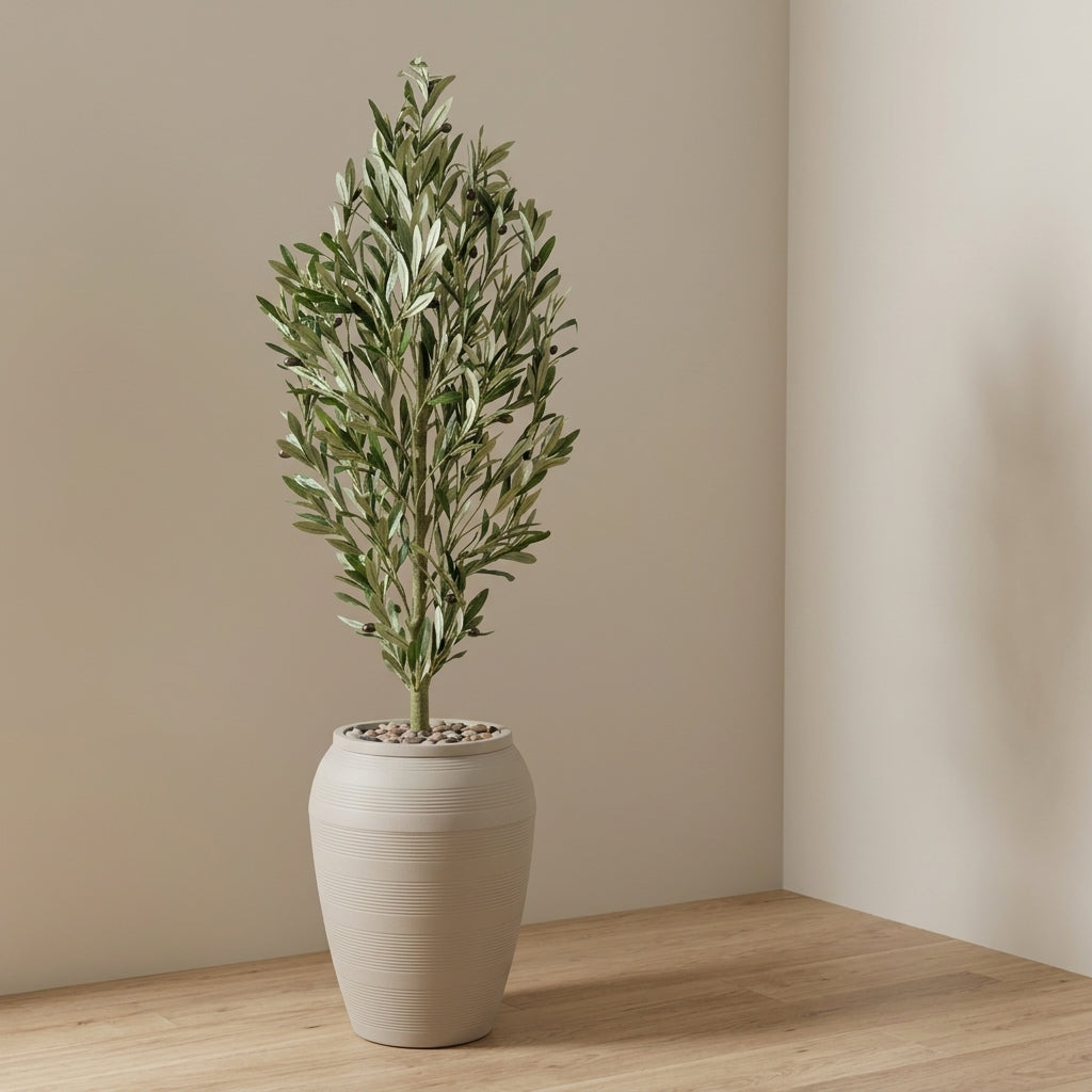 Olive Tree - Beige Pot - 165 cm