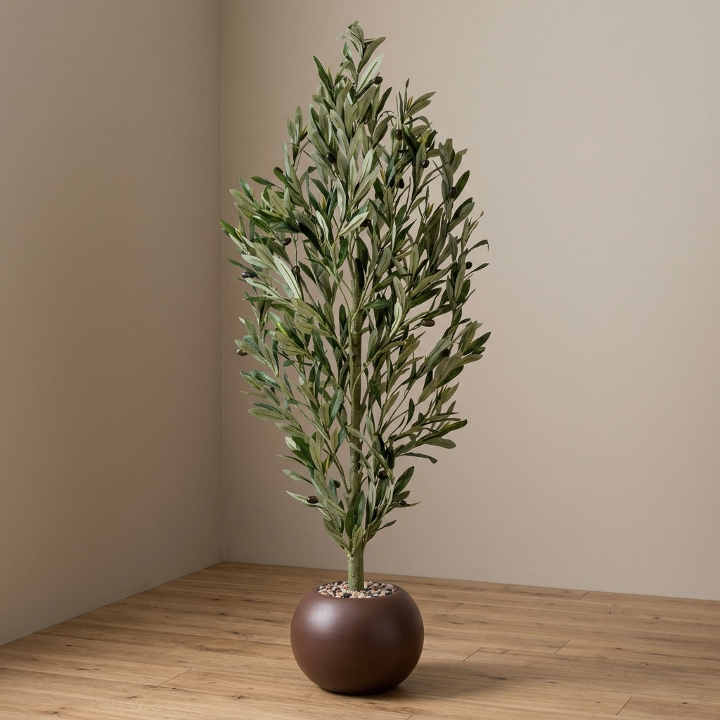 Olive Tree - Brown Pot - 130 cm