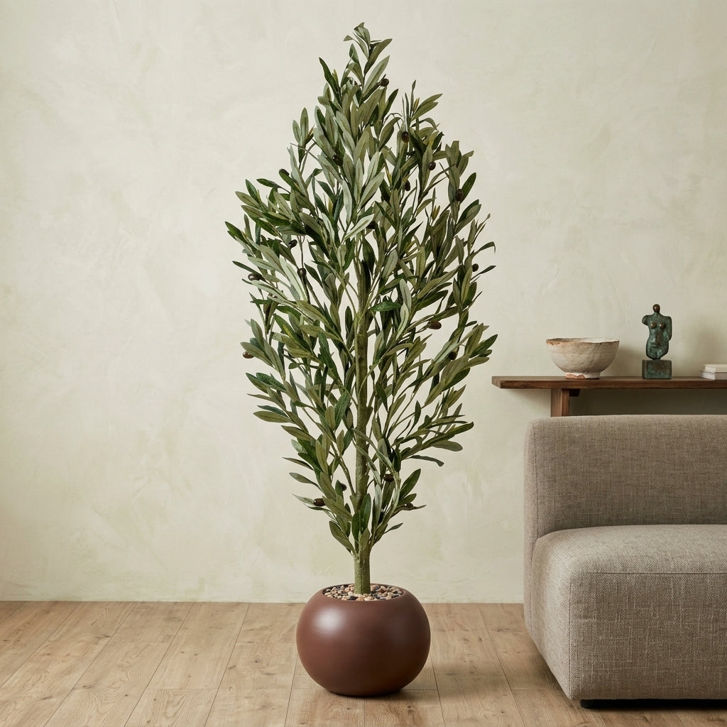 Olive Tree - Brown Pot - 130 cm