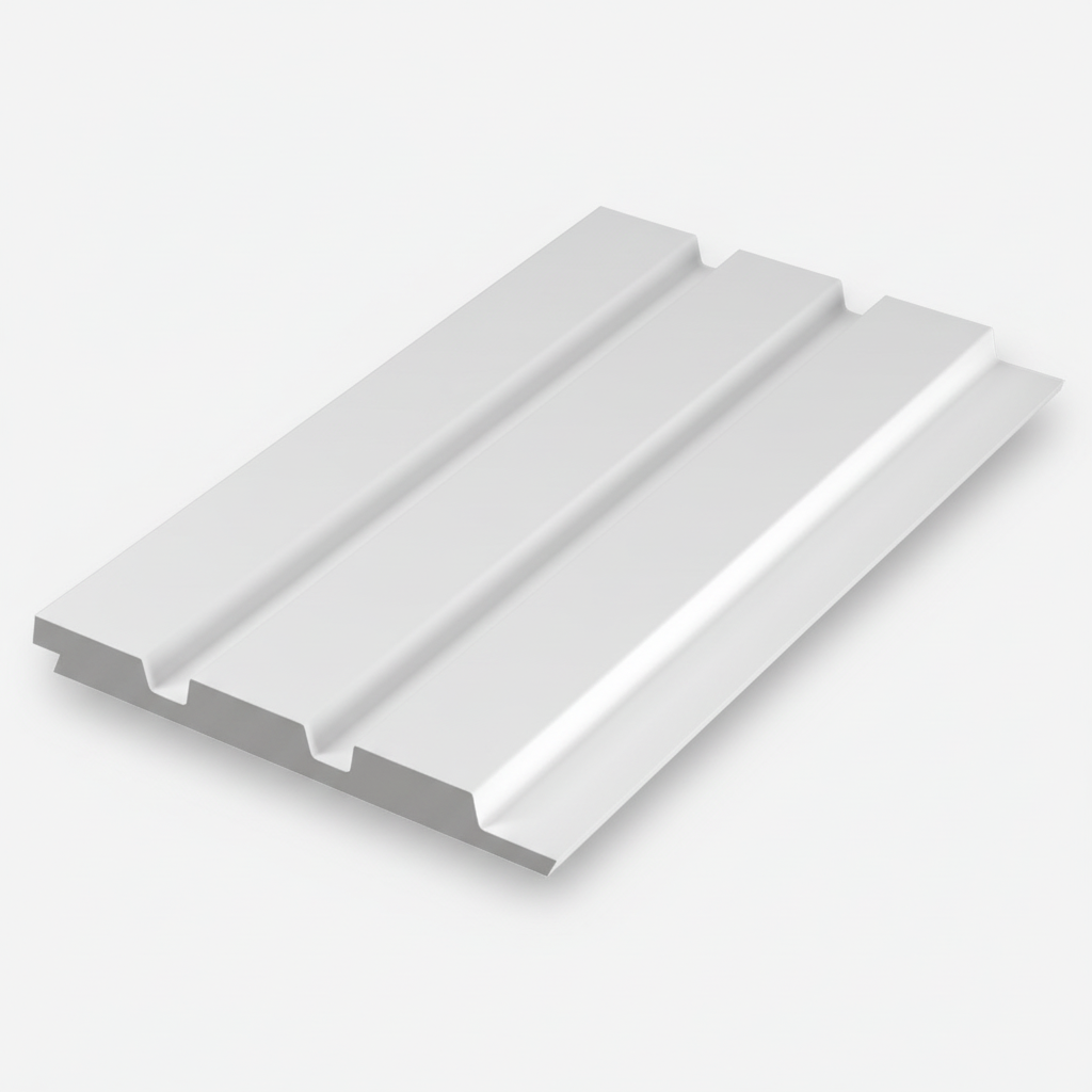 White plastic profile on a white background