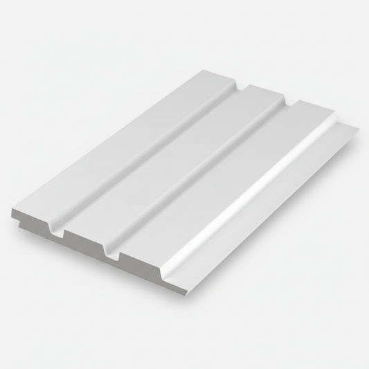 White plastic profile on a white background