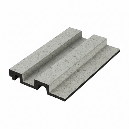لوحة جدارية ثلاثية الأبعاد من PS بلون رمادي فاتح 122x21x3000